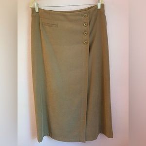 Khaki twill wrap skirt from Christopher & Banks